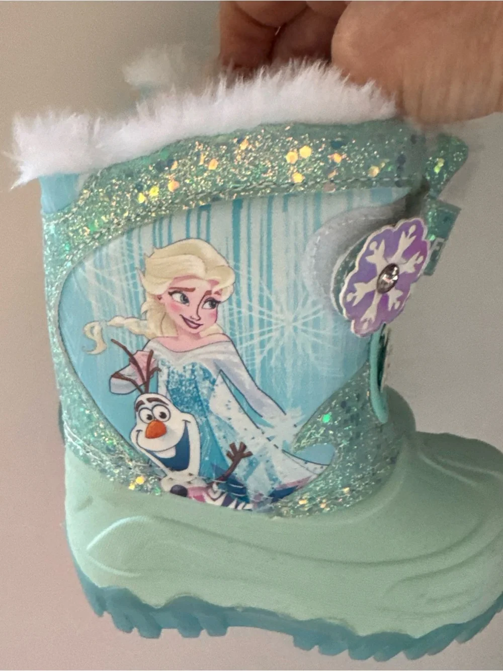 Disney Light Blue Frozen Anna & Elsa Kids Snow Boots